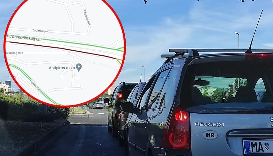 PROMETNI KAOS U ULICI DOMOVINSKOG RATA Policijski službenici reguliraju promet, stvaraju se velike gužve: "Budite oprezni!"