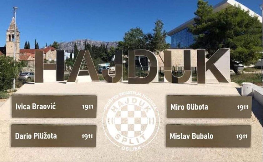 DPH Osijek: Imena u parku Za sva vrimena u spomen na prijatelje s tribine