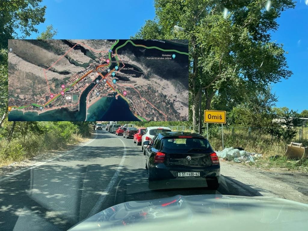 OGROMNE GUŽVE NA ULAZU U OMIŠ Čitatelji nam se u nevjerici javljaju: "Stoji se i ne možeš se pomaknut"