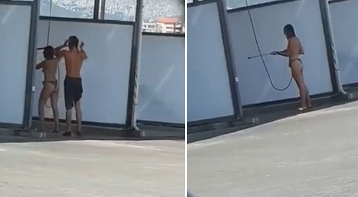 JOŠ NEVIĐENI PRIZOR U SPLITU Građani se čude što se događa, muškarac i djevojka se tuširaju u autopraonici
