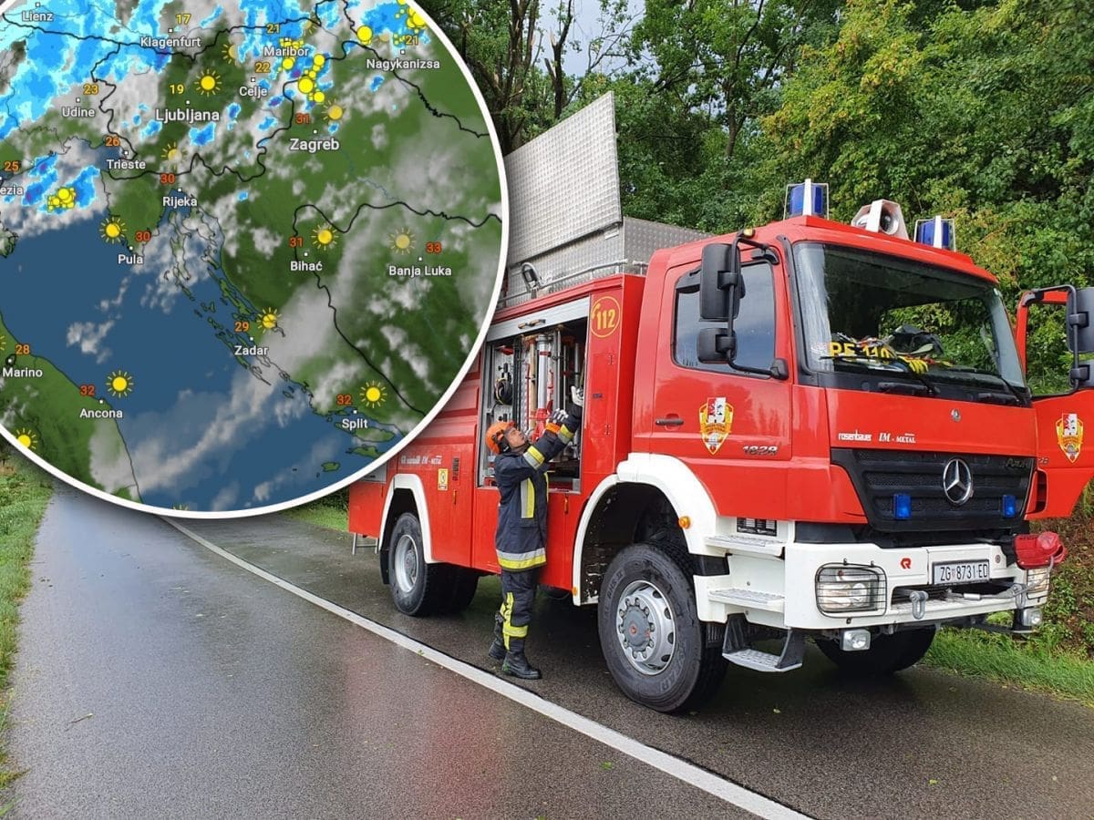 JAKO NEVRIJEME ZAHVATILO DIO ZEMLJE Nagli pad temperature zraka, brojne intervencije vatrogasaca