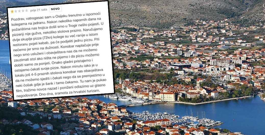 OSTALI SU PONIŽENI Vatrogasci iz Slavonije doživjeli vrlo neugodno iskustvo u trogirskoj pizzeriji: "Dno dna, sramota za hrvatski turizam"