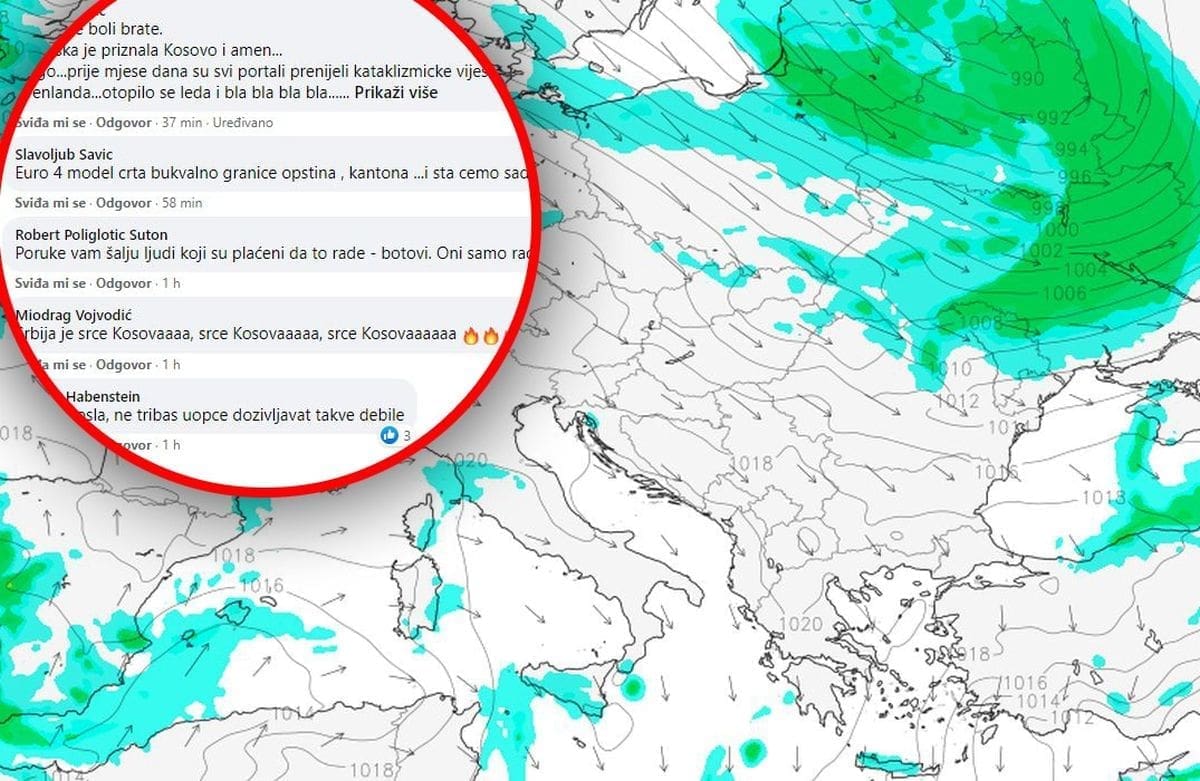 Vremenska prognoza vs. politika: Kako Srbija i Kosovo "zagorčavaju" život poznatoj hrvatskoj meteorološkoj stranici