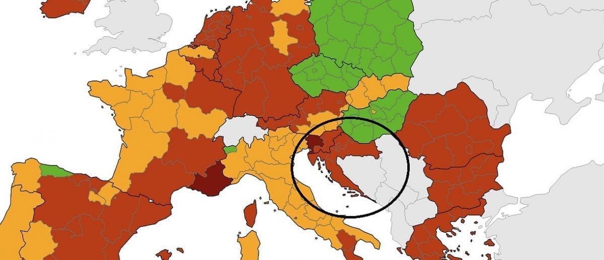 BILO JE OČEKIVANO! ECDC objavio novu kartu: Cijela Hrvatska ostaje u crvenom