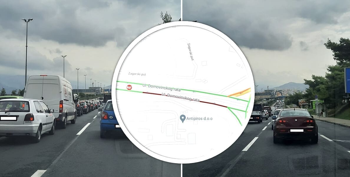 OGROMNA GUŽVA NA IZLAZU IZ SPLITA Kolona je nepregledna, vozači su nervozni: "Totalni je krkljanac, vjerojatno se dogodila nesreća"