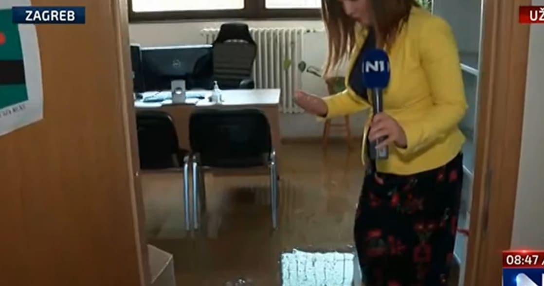 TOTALNI KAOS U ZAGREBU Poplavila gimnazija na Selskoj. Ravnatelj: Situacija je prilično strašna i kaotična