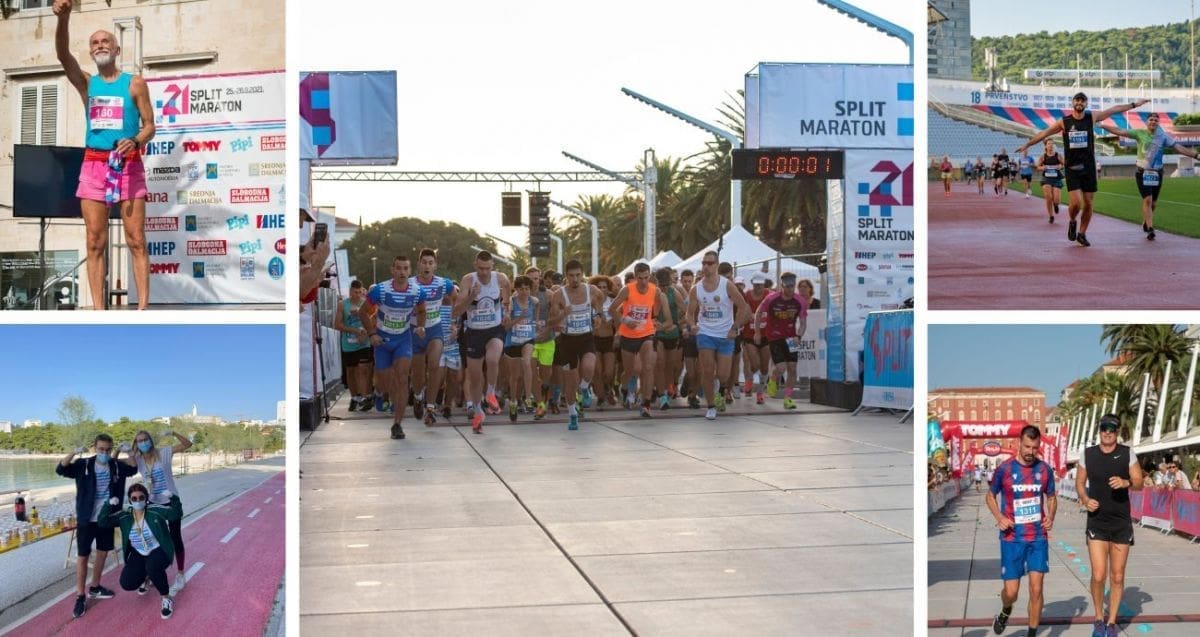21. SPLIT MARATON Sudjelovalo 1.000 trkača iz 45 zemalja: Svoj prvi maraton istrčao i 70-godišnji Splićanin Dinko Mijušković i osvojio medalju!