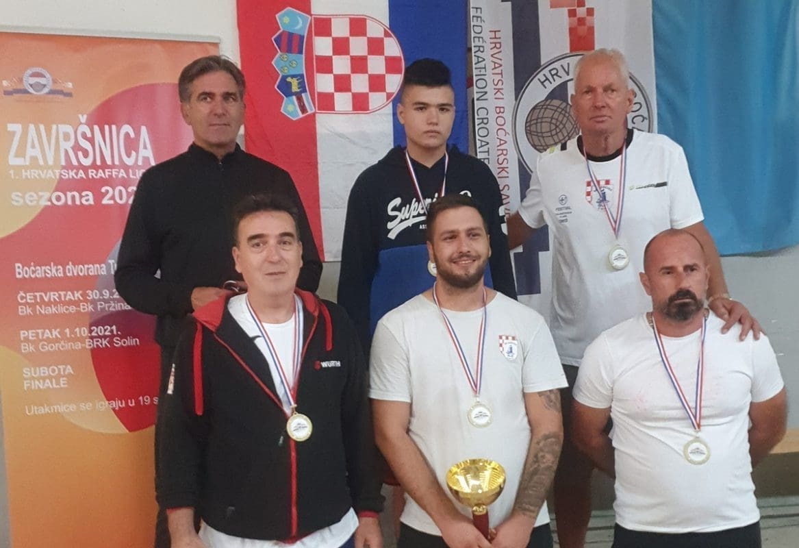 BK GORČINA OBRANILA TITULU PRVAKA Mateo Jurčević MVP finala hrvatske boćarske raffa lige