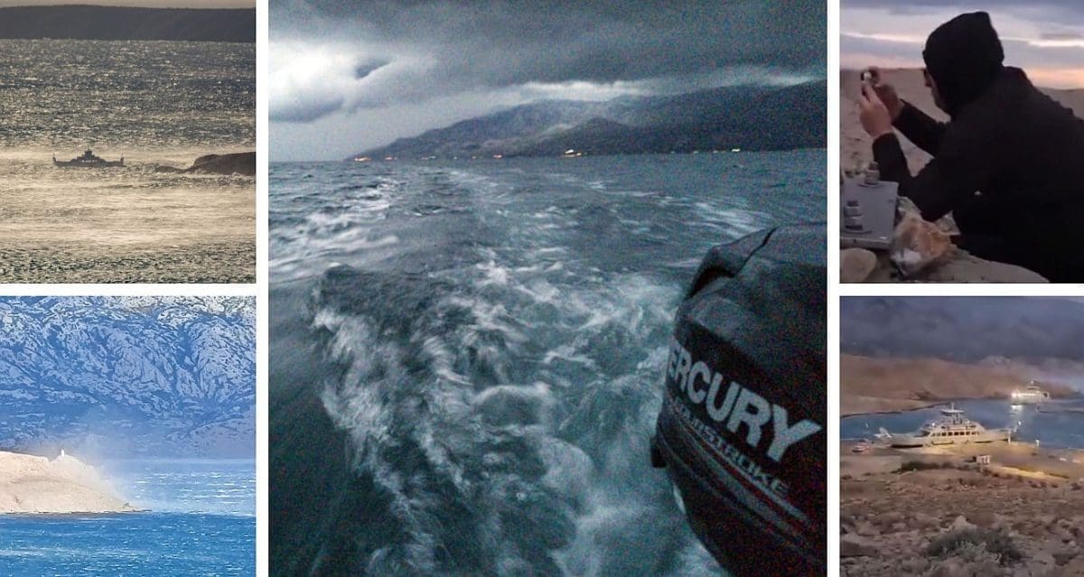 DRAMATIČNI TRENUCI NA MORU Ovako je izgledala borba trajekta s orkanskom burom, snimljen bijeg glisera od nevremena