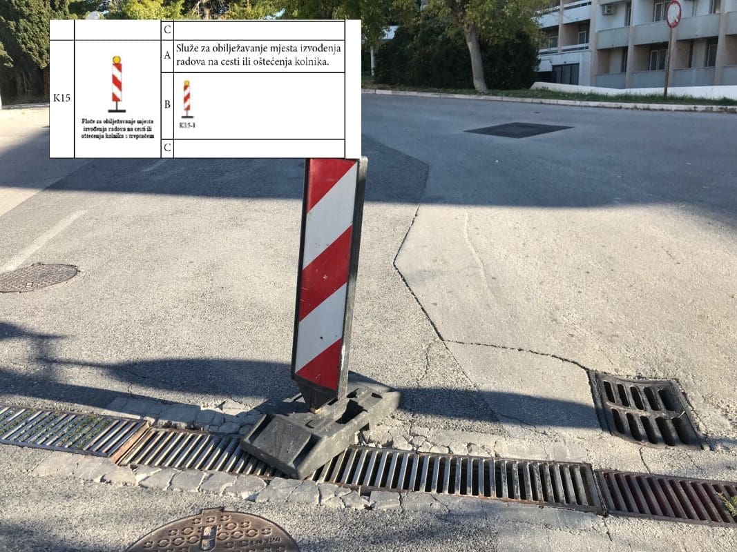 SPLITSKA STVARNOST Znak pokazuje da se ovdje izvode radovi, ali već desetak dana ih nema ni na vidiku...