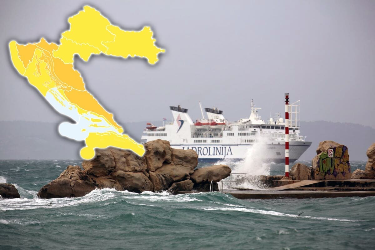 DIJELE NAS SATI OD VELIKE PROMJENE VREMENA Mogući izraženi neverini: Olujno jugo izaziva prve probleme na moru, večeras stiže obilna kiša