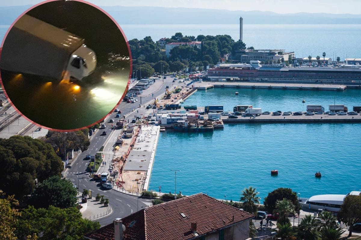 IZVLAČENJE KAMIONA IZ MORA Nakon nesvakidašnje sinoćnje nezgode u luci, trenutno je u tijeku izvlačenje kamiona iz mora