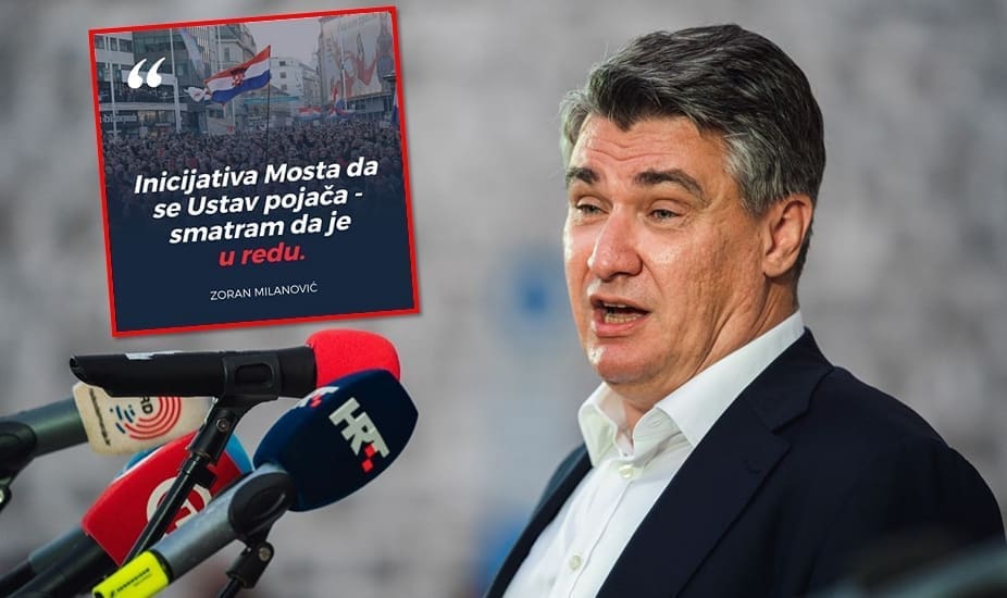 "DOSTA JE STOŽEROKRACIJE" Predsjednik Milanović podržao Mostovu inicijativu