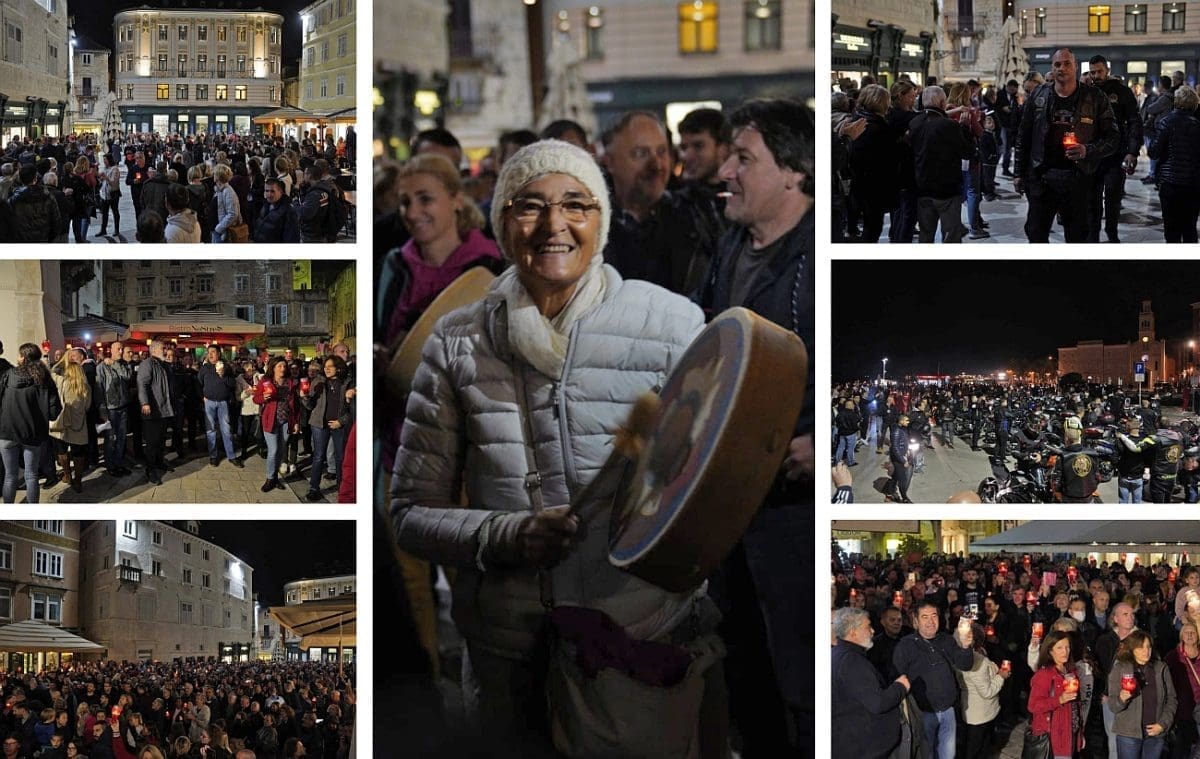 PROSVJEDNICI NE ODUSTAJU Veliki broj motorista stigao na splitsku Rivu. Donosimo atmosferu