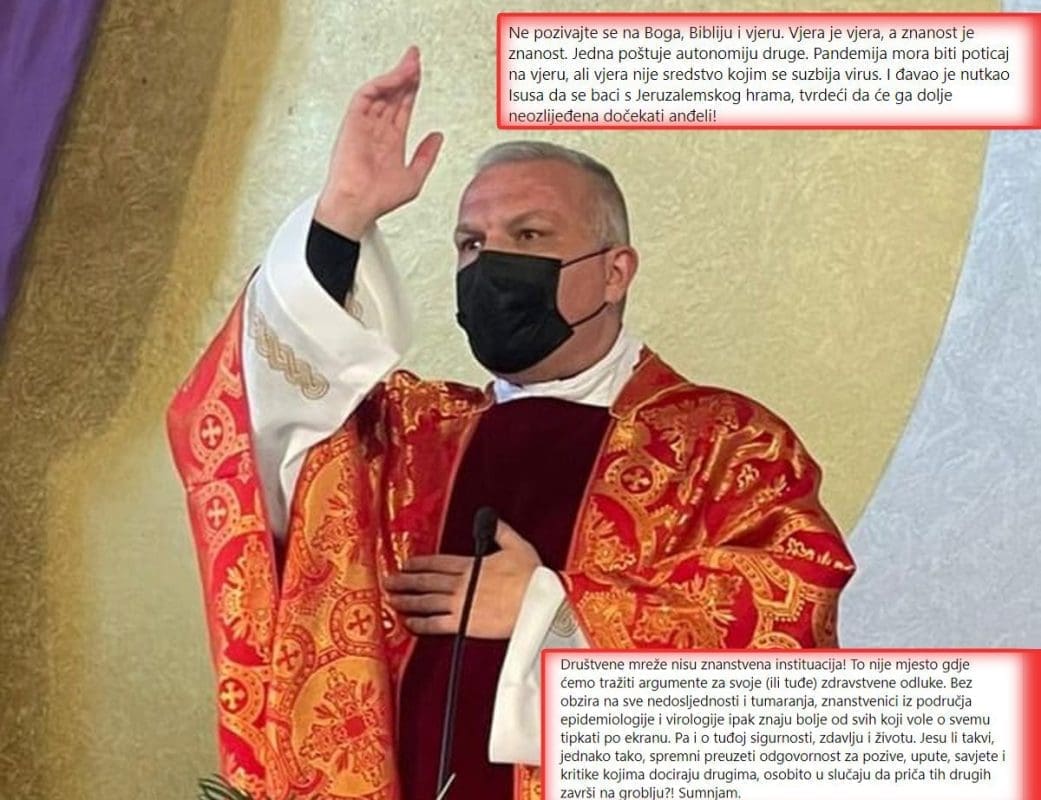 DON ANTE ŽDERIĆ: "Vjera nije sredstvo kojom se suzbija virus!"