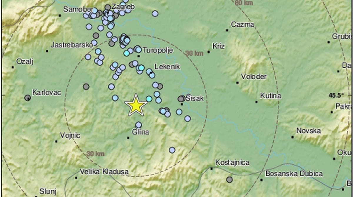Jutros novi potres u Hrvatskoj: Intenzitet u epicentru III-IV stupnja EMS ljestvice