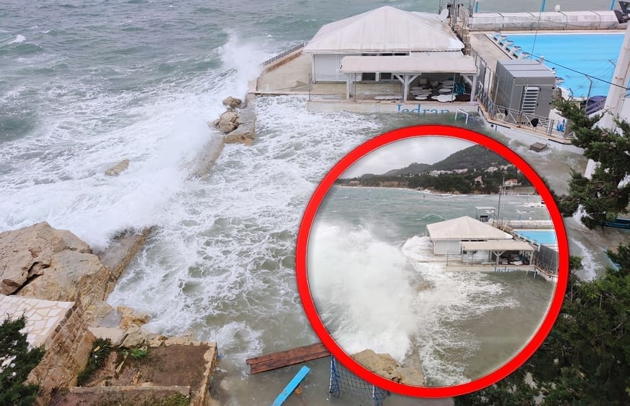 RIJETKO VIĐENI PRIZORI Potopljeno legendarno igralište na Zvončacu, valovi su ogromni