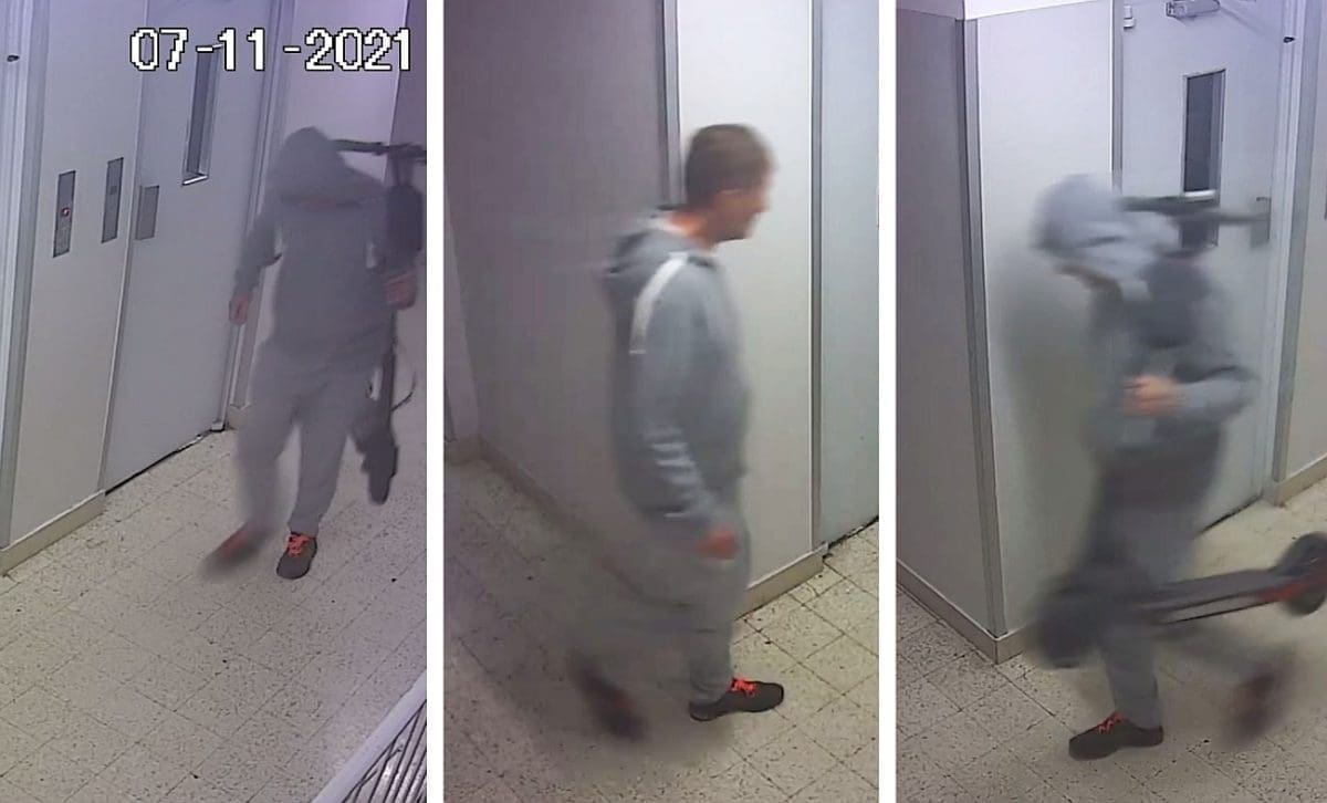 KAMERE GA SNIMILE Pogledajte kako je lopov otuđio romobil koji je bio pričvršćen ispred vrata vlasnice