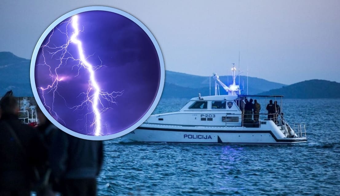 STRAVA U DALMACIJI Na brodici od udara groma poginuo muškarac, jedna osoba završila u bolnici