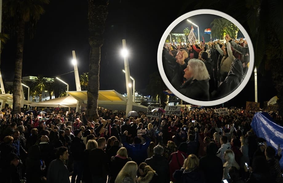 OŠTRE PORUKE NA RIVI Prosvjednici se uhvatili za ruke: "Nećemo nikada pristati na diskriminaciju i prisilu"