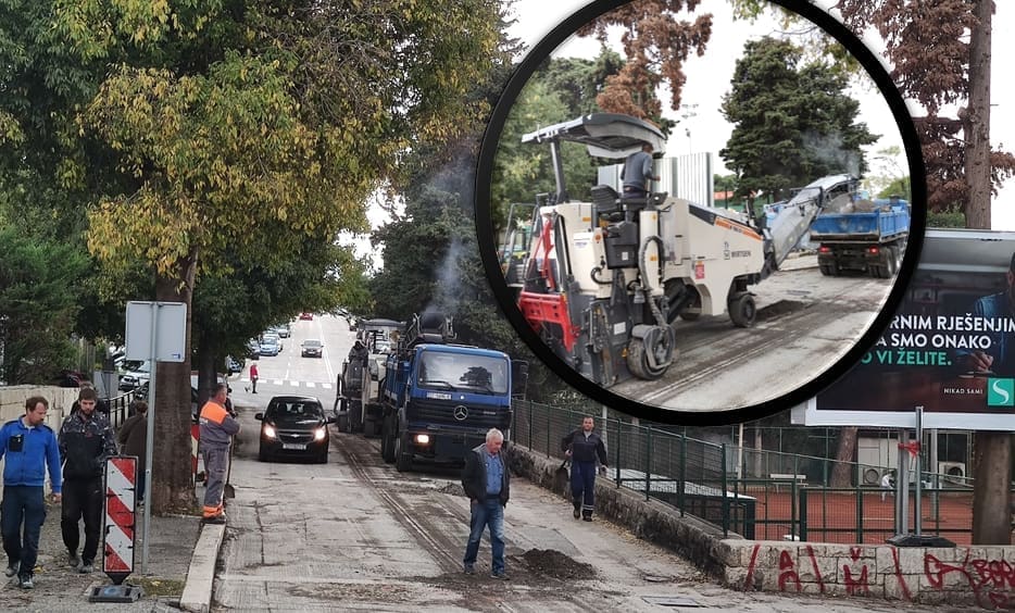 RADI SE PUNOM PAROM Gužva kod teniskih terena u Splitu, rekonstruira se prometnica: "Vozači, budite oprezni!"
