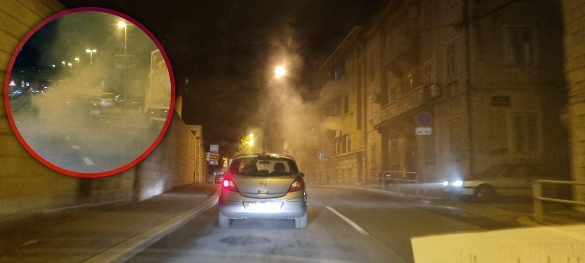 "ŠTO OVAJ LIJEVA?" Kamion zadimio cijelu ulicu, Splićani su mislili da je izbila vatra na vozilu