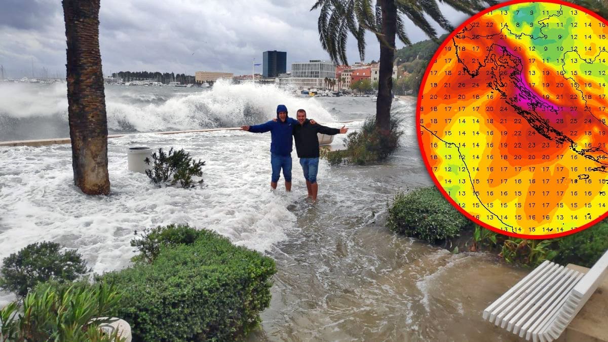 VEĆ SUTRA NOVI PROBLEMI S VREMENOM Olujno oštro, moguće plavljenje riva, lokalno obilna kiša!