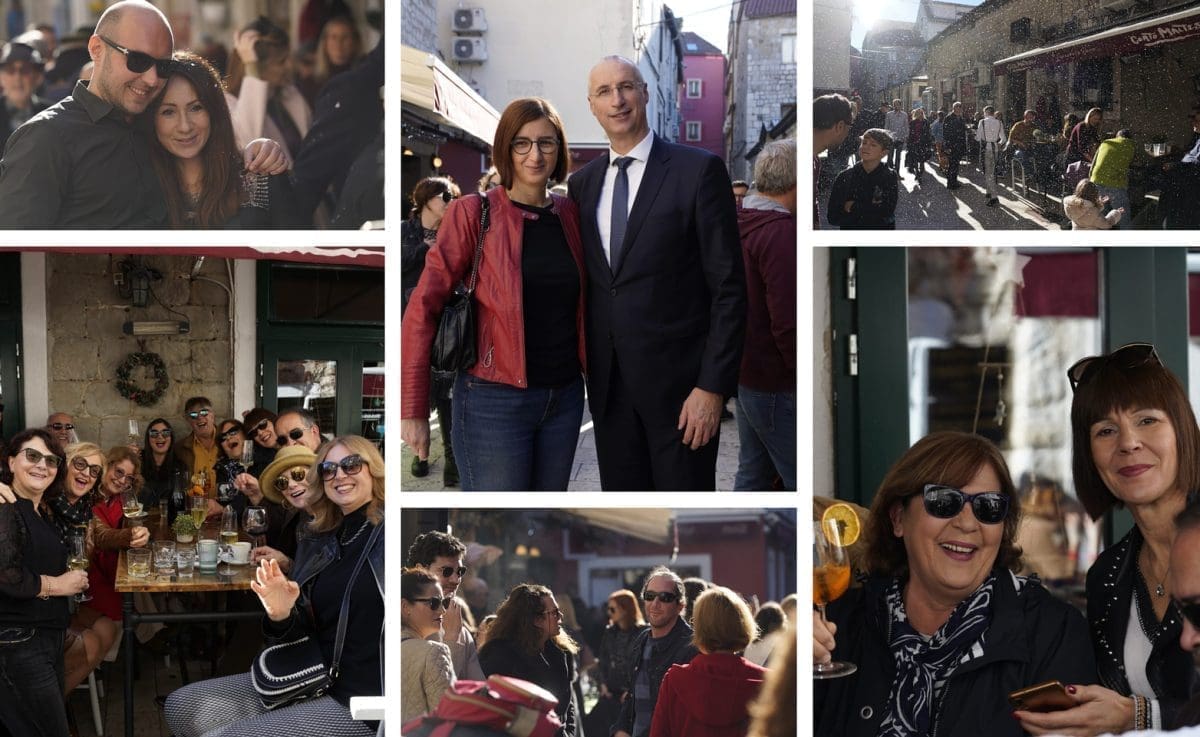 PRAVI ŠUŠUR U SPLITU Predivno vrijeme izmamilo brojne Splićane u centar grada, susreli smo i bračni par Puljak