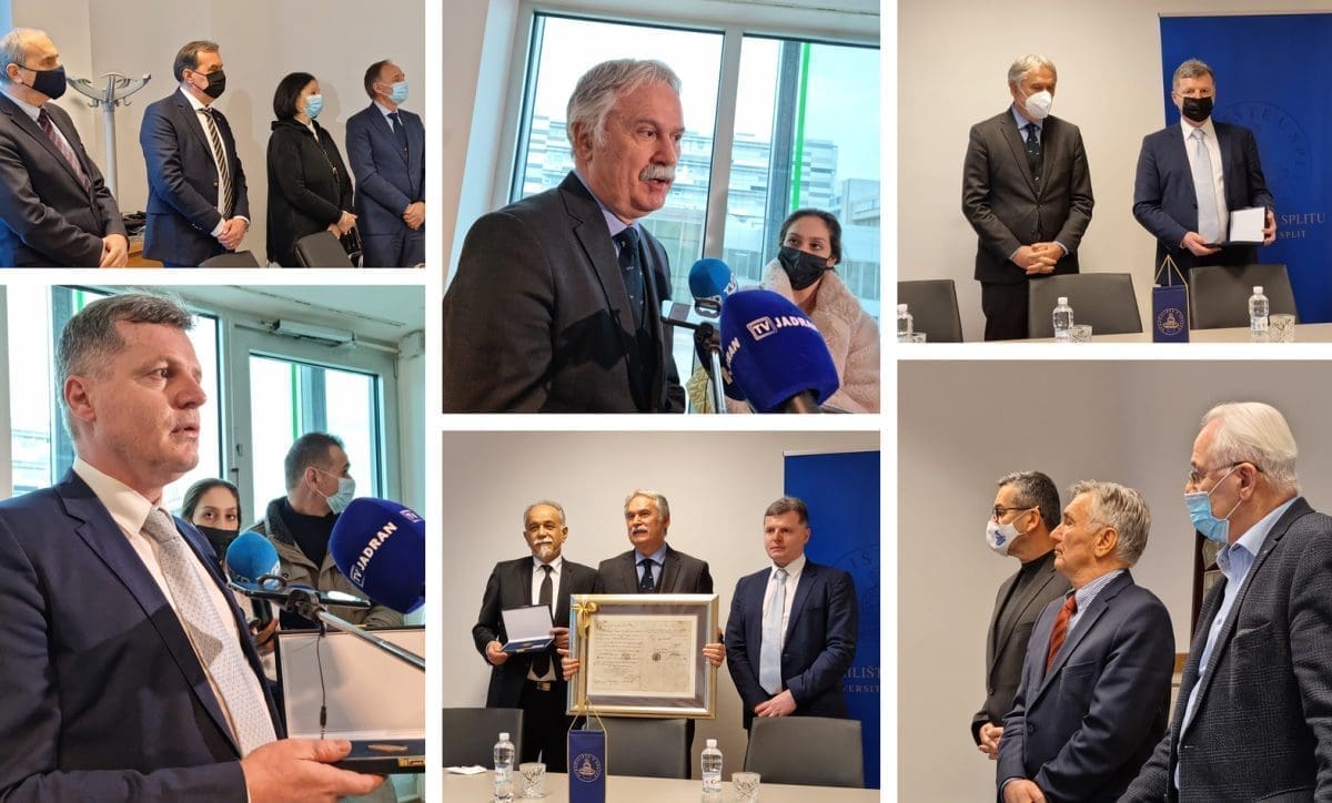 KRASI IH IZVRSNA SURADNJA Svečano uručena priznanja Hrvatskog liječničkog zbora – podružnice Zadar rektoru Ljutiću: "Ovo je medalja našeg zajedništva"