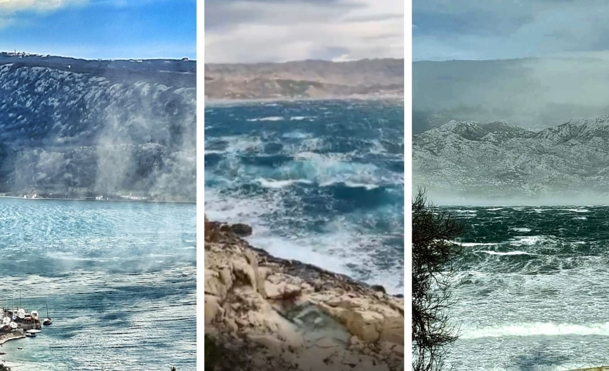 BURA DIVLJA Teško je vjerovati da su ovi prizori snimljeni na srednjodalmatinskom otoku. Sve više problema u prometu