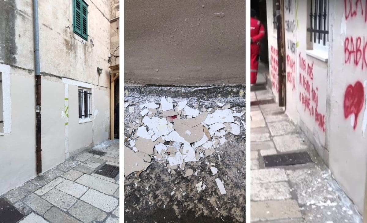 NOVI NEMIRI U SPLITSKOM GETU Splićanin strugao žbuku sa zida, policija ga spriječila: "Loše ofarbano i opiturano..."