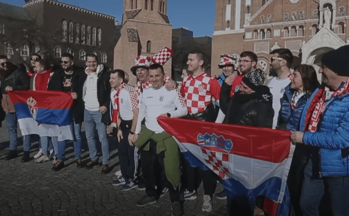 UOČI DERBIJA Hrvati i Srbi skupa piju gemište. Pogledajte atmosferu prije dvoboja na Euru
