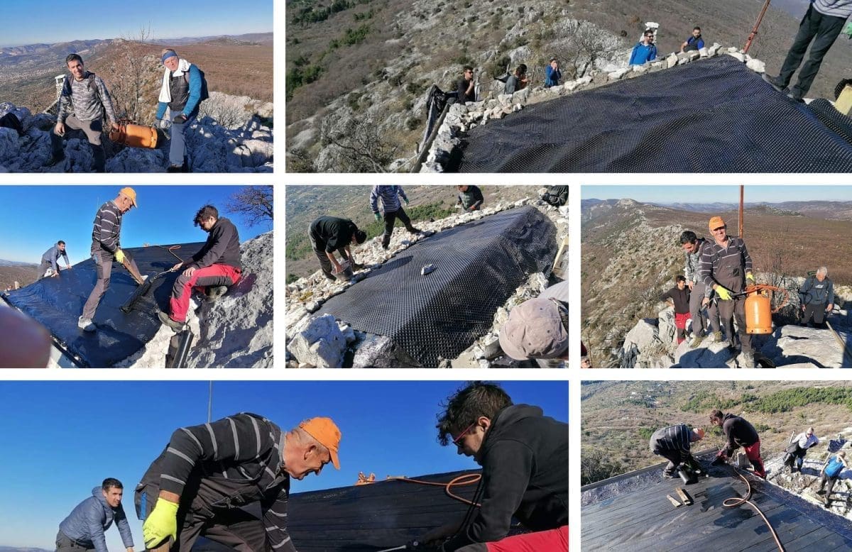 KAŠTELANI NE POSUSTAJU Volonteri vrijedno rade i obnavljaju 'Orlovo gnijezdo' na Kozjaku, krov je gotov!