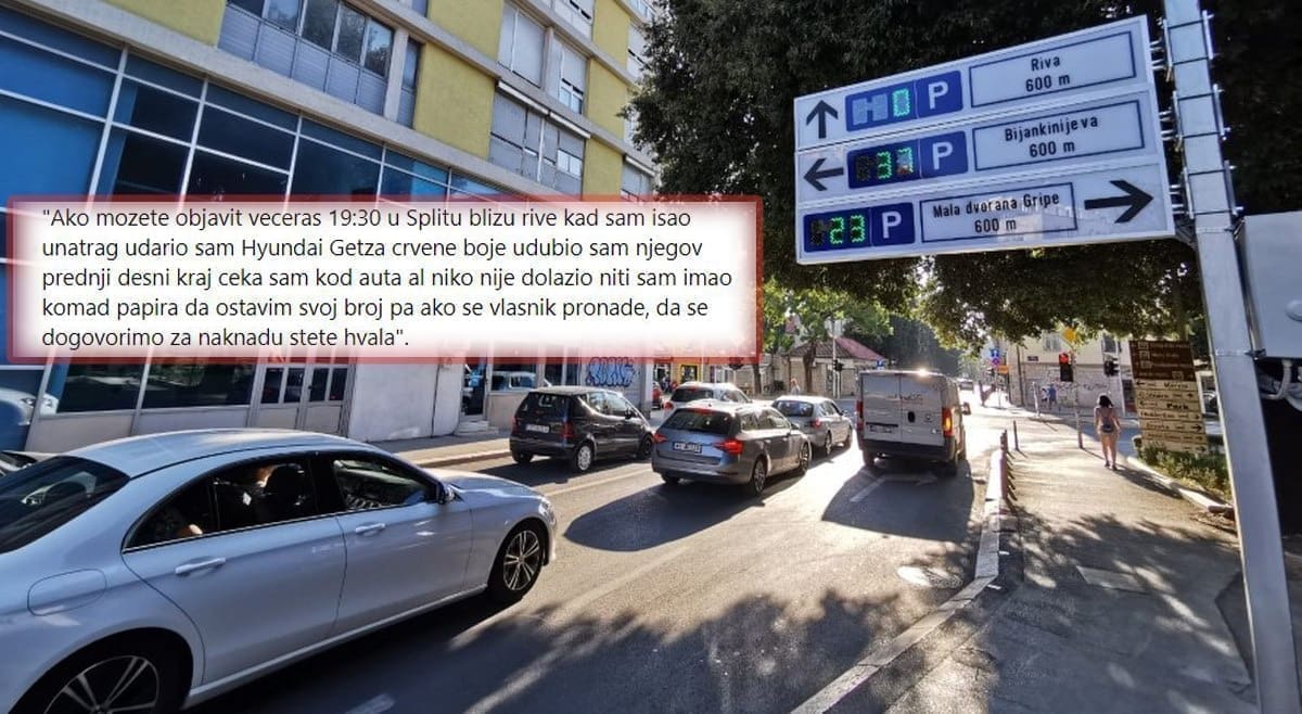 OVO SE NE VIĐA ČESTO Udario parkirani automobil u blizini Rive, sada traži vlasnika Hyundai Getza: "Da se dogovorimo za naknadu štete"