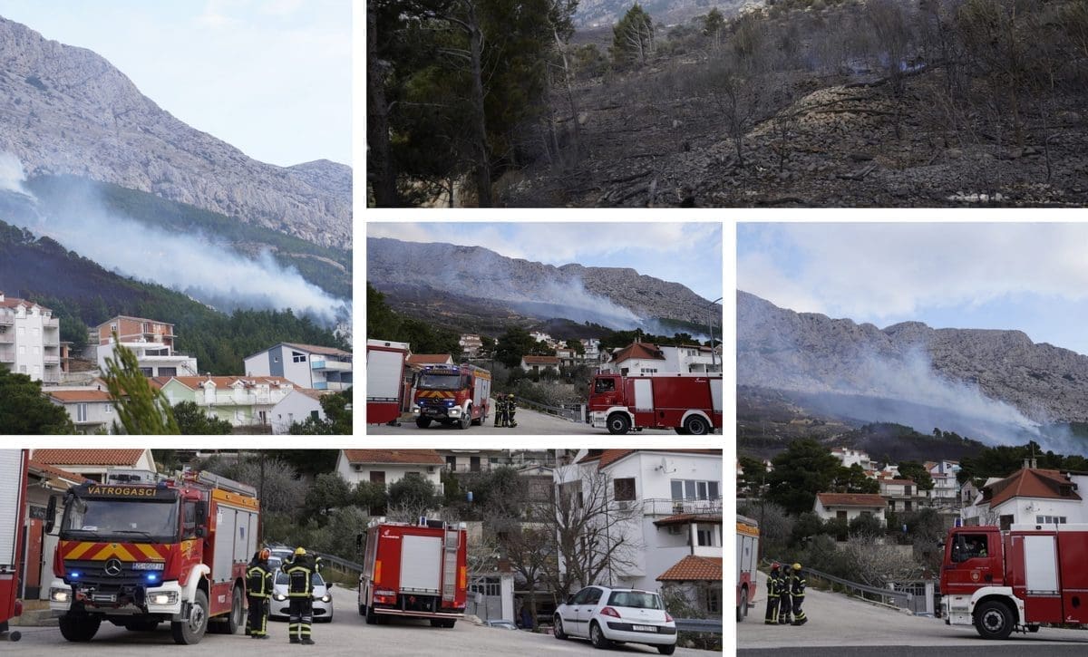 DRAMATIČNO KOD OMIŠA Požar nije pod kontrolom, vatrogasci su oko kuća