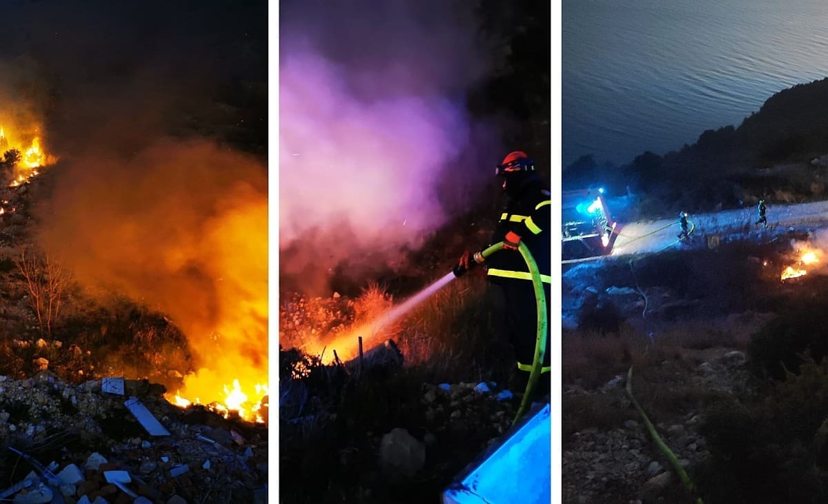 POŽAR NA MAKARSKOM PODRUČJU Vatru gasilo deset vatrogasaca