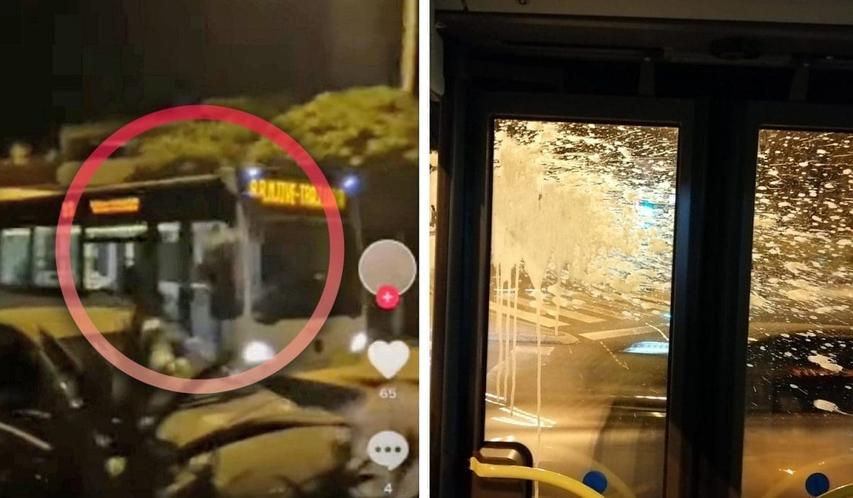 HULIGANSKI NAPAD NA PROMETOV AUTOBUS Mladi Splićani gađali autobus jogurtom i jajima pa se snimkom hvalili na društvenim mrežama