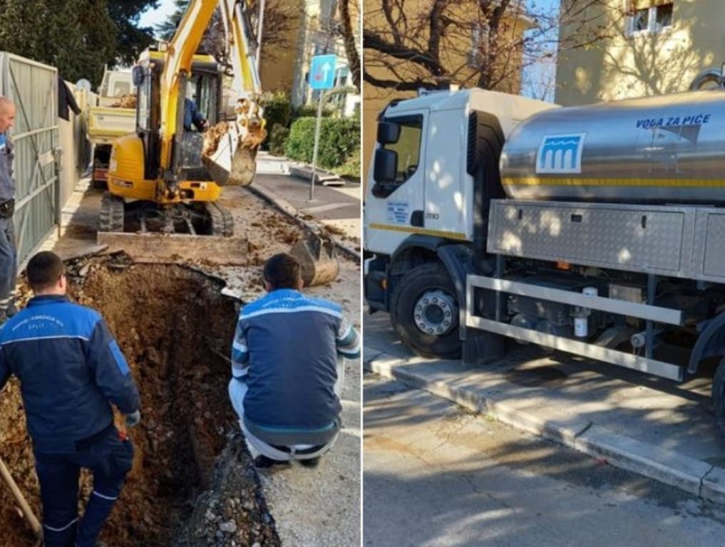 PUKLA CIJEV Djelatnici ViK-a saniraju kvar u Radničkoj ulici, dva portuna bez vode