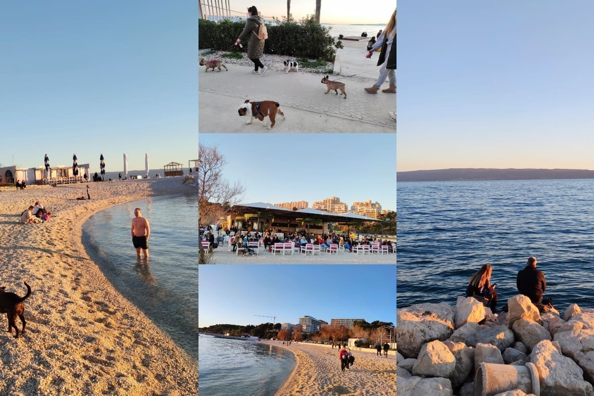 PROLJEĆE ILI ZIMA? Mnogobrojni Splićani guštali na suncu, najhrabriji i skočili u more