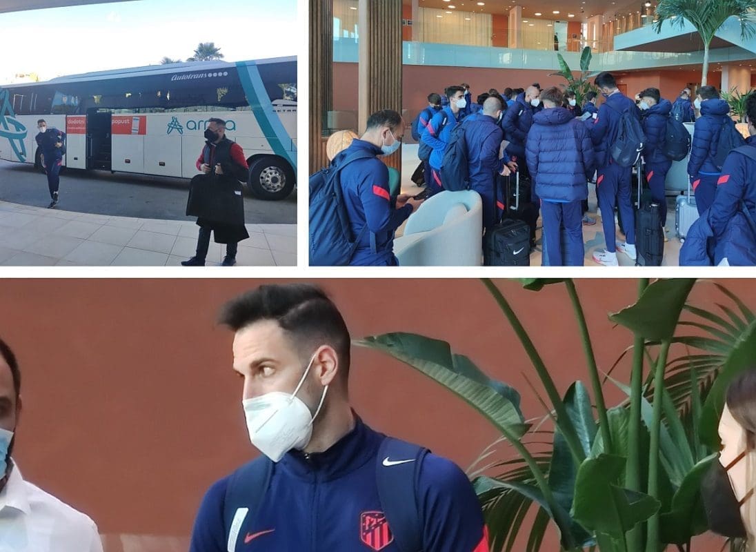 STIGLI ŠPANJOLCI Evo kako je izgledao dolazak nogometaša Atletica Madrid u splitski hotel. Policija izdala priopćenje i najavila blokade