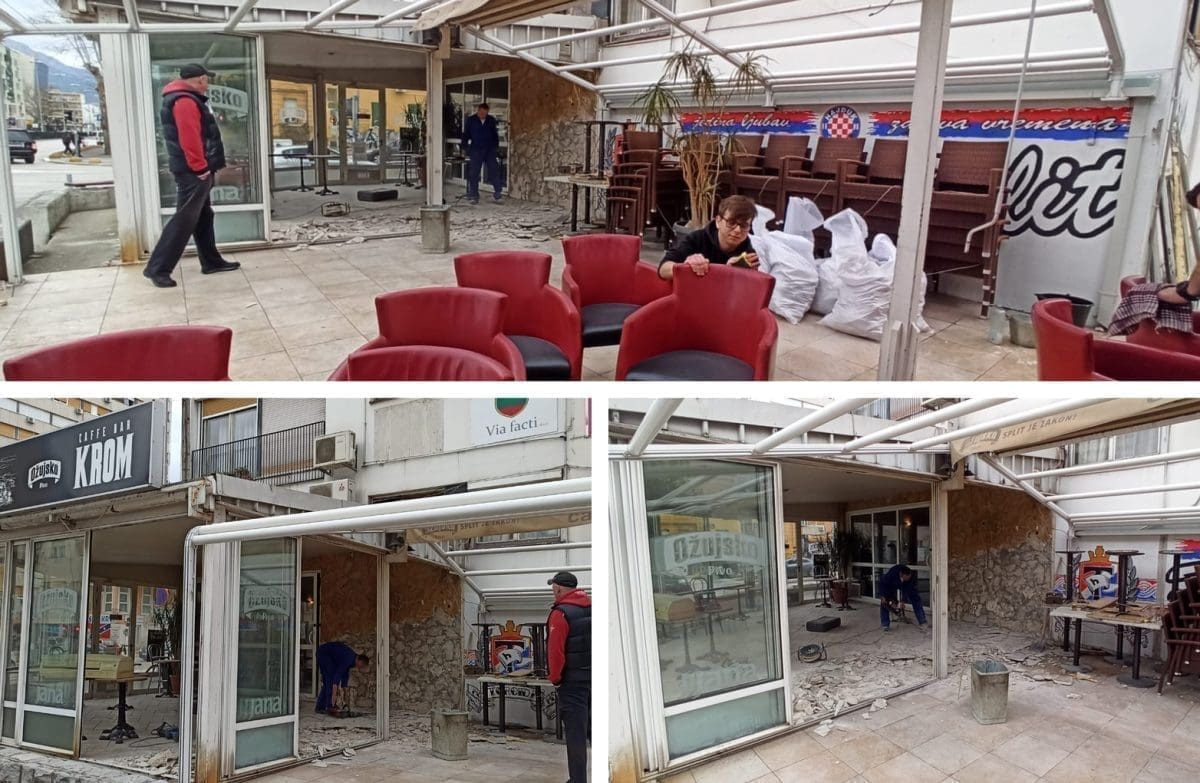 'RUŠI' SE DIO KULTNOG SPLITSKOG KAFIĆA? Poznati 'Krom' ostaje bez svog ostakljenog dijela