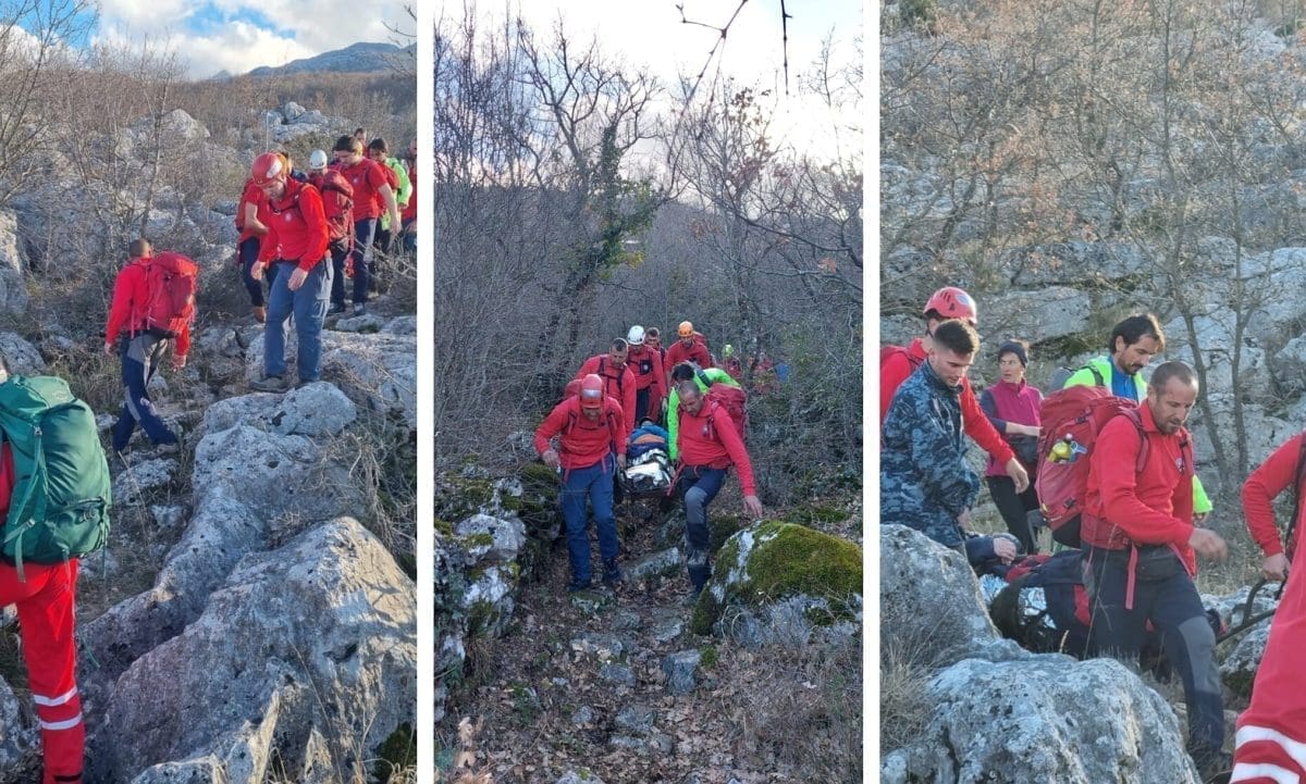 AKCIJA SPAŠAVANJA NA MOSORU Preko 20 članova HGSS-a pohitalo u pomoć, ozlijedila se planinarka