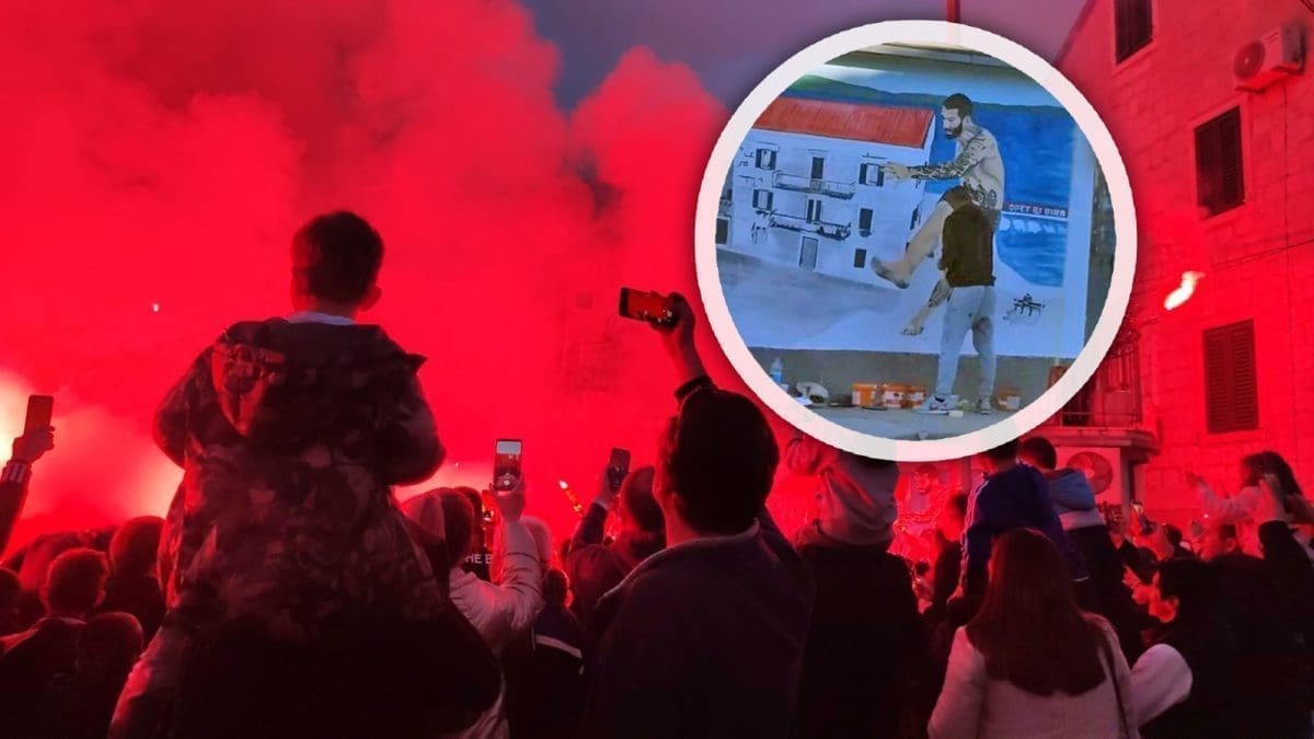 BILO JE I SUZA Kaštela "gore": Ovako je izgledalo otvaranje murala u čast Livaje, hajdukovac oduševljen