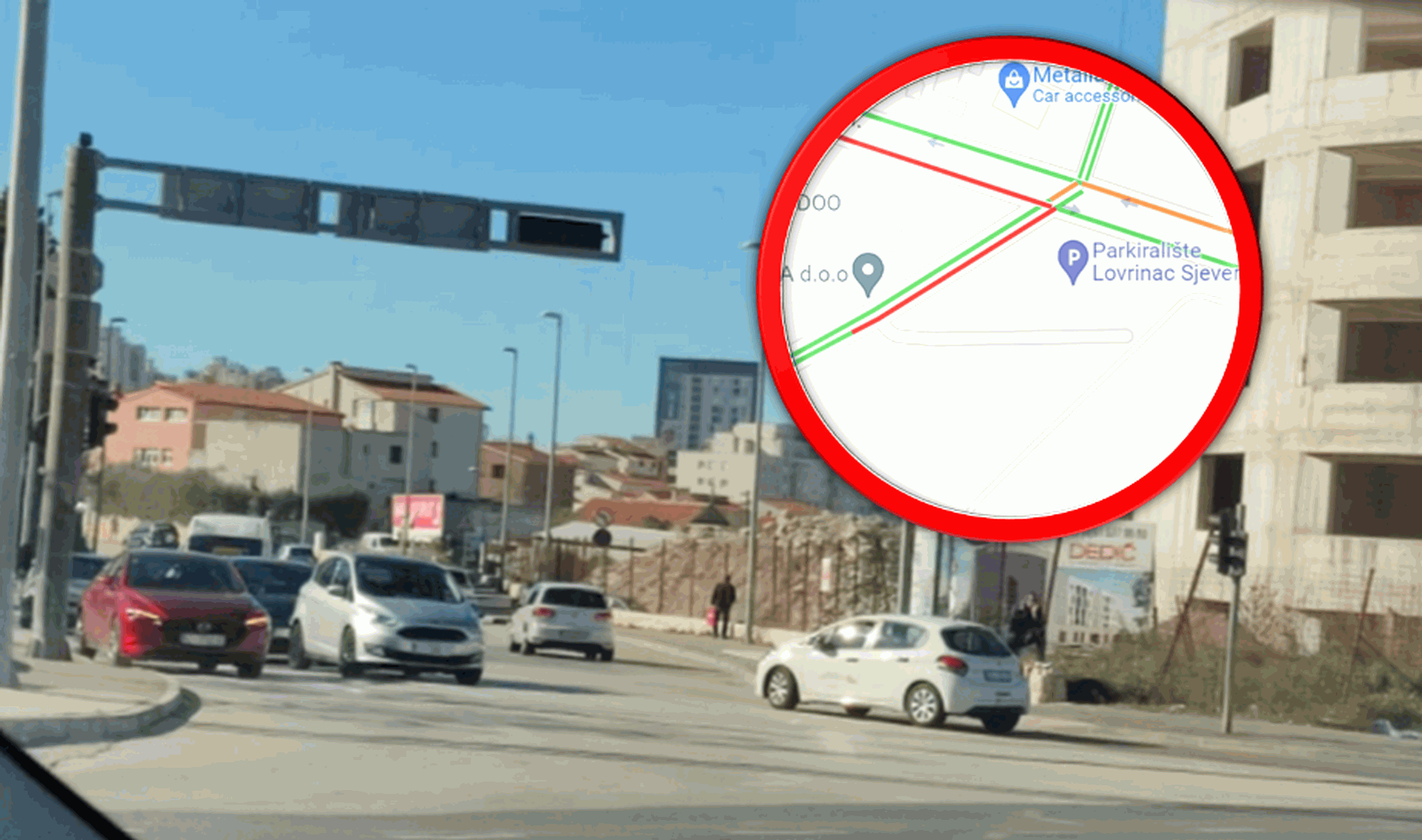 KRŠ I LOM NA LOVRINCU Sudar više vozila u Lovrinačkoj, stvara se ogromna gužva