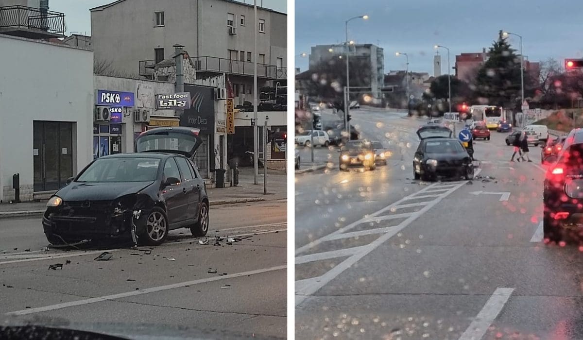 KRŠ I LOM U SPLITU Dogodila se prometna nesreća, pogledajte fotografije iz Velebitske ulice