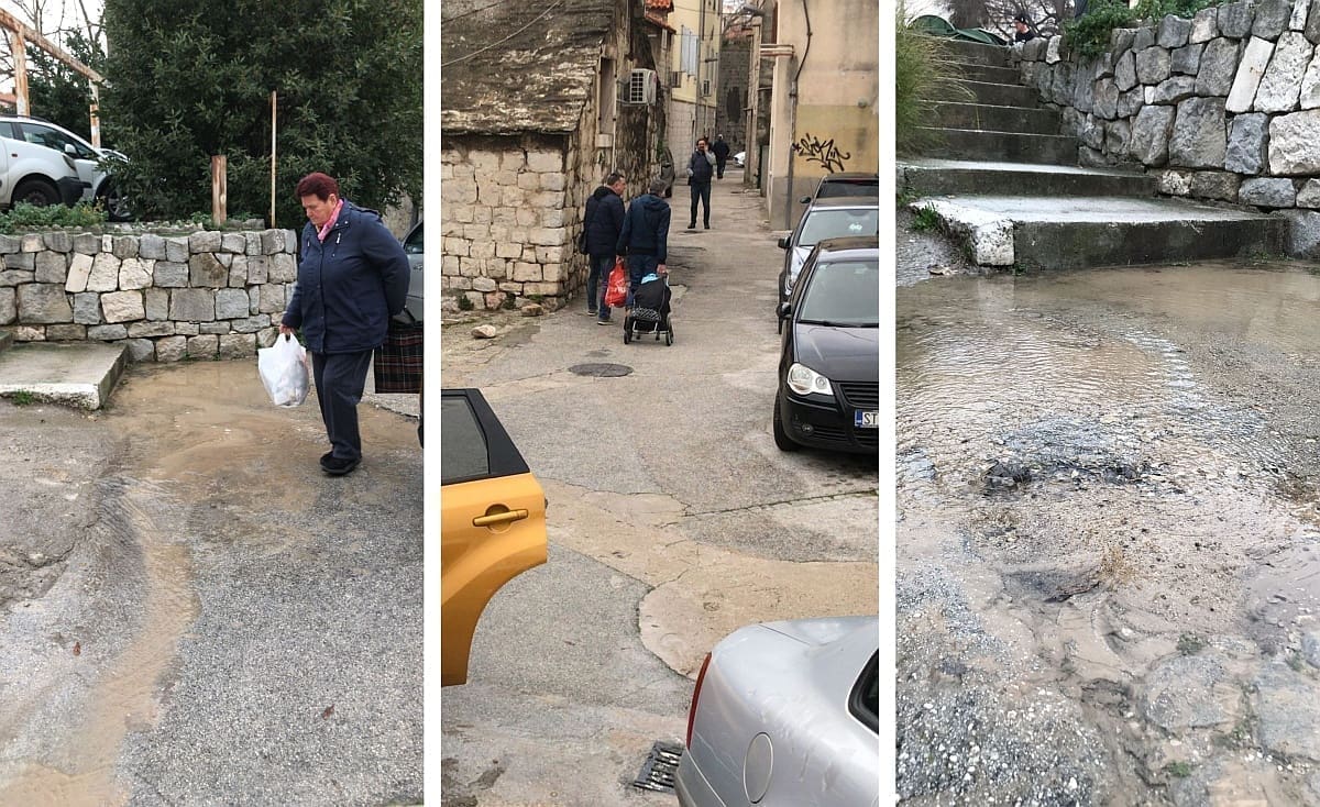 POPLAVA NA MANUŠU Pukla vodovodna cijev, ViK moli: Maknite parkirane automobile