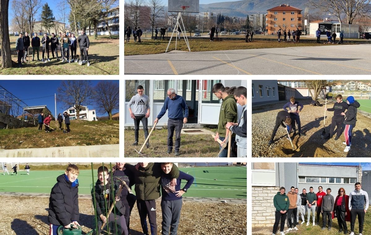 ZAGORA SE ZELENI "Permakultura Dalmacija" organizirala sadnju stabala u dvorištima sinjskih škola