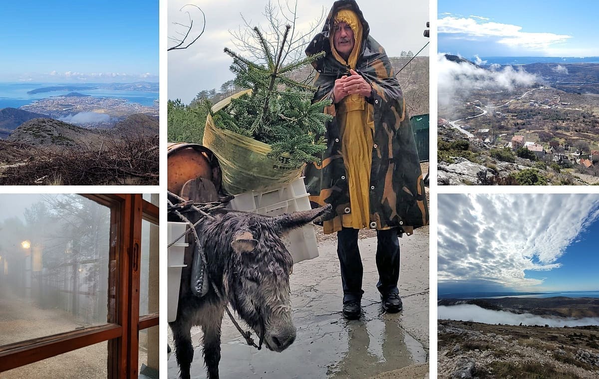 PRIČA O ČOVIKU I TOVARU Domar Gruica i tovar Šuker po "žestokoj" kiši iznijeli na Mosor nešto što će razveseliti posjetitelje doma