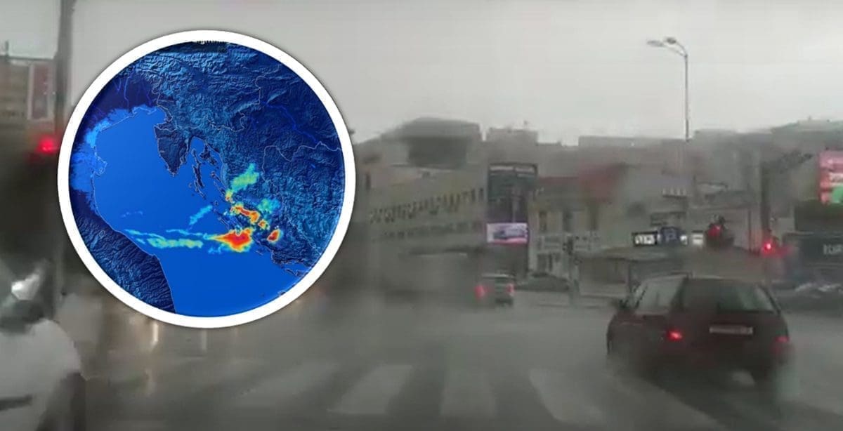 NEVRIJEME DONIJELO KAOS Jaka kiša i tuča prouzročile zastoje na glavnim splitskim prometnicama, pogledajte video s cesta...
