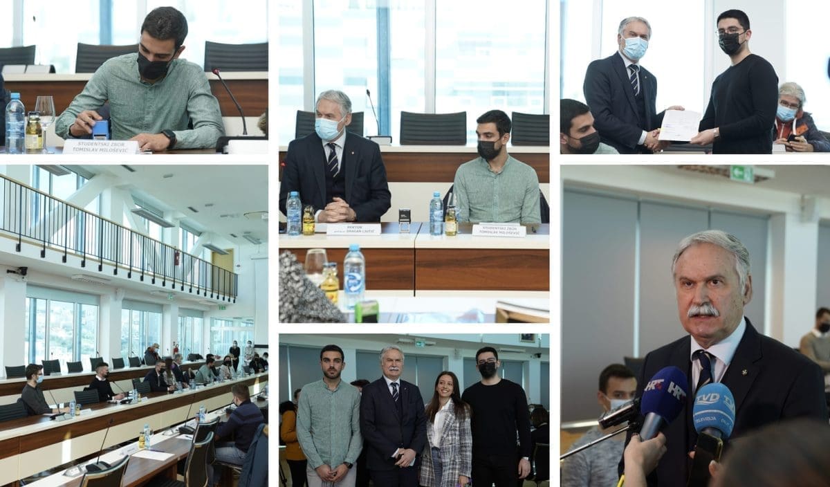 SPLITSKI STUDENTI MOGU BITI ZADOVOLJNI Svečano potpisani ugovori o financiranju studentskih projekata iz nenatječajnih sredstava, dodijeljena su ogromna novčana sredstva